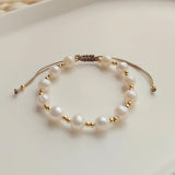 Natural Pearl Bracelet Polymer Clay Heishi Bracelets For Women