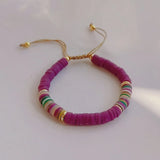 Natural Pearl Bracelet Polymer Clay Heishi Bracelets For Women