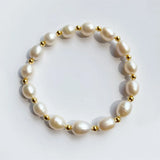 KKBEAD Natural Pearl Bracelet for Women Boho Bohemian Y2K Heart Charm