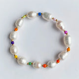 KKBEAD Natural Pearl Bracelet for Women Boho Bohemian Y2K Heart Charm