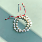 KKBEAD Natural Shell Star Bracelets Valentines Freshwater Pearl Brac