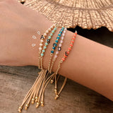 KKBEAD Crystal Beaded Bracelet Friendship Boho Jewelry