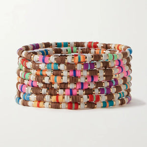Colorful Heishi Disc Beads Bracelet for Women Y2k Jewelry