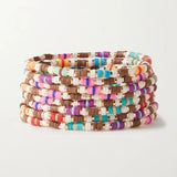 Colorful Heishi Disc Beads Bracelet for Women Y2k Jewelry