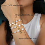 KKBEAD Newst 26 Initial Bracelet Jewelry Letter A-Z Charm Bracelets Alphabet Jew