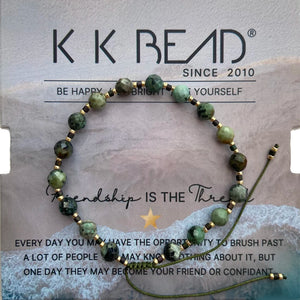 5mm Turquoise Bead Bracelet Vintage Style for Women Men