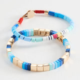 Ocean Enamel Tile Beads Bracelets Set Ins Boho Tila Bracelet