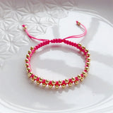 Pink Smile Face Bracelets Heishi Pearl Jewelry for Women