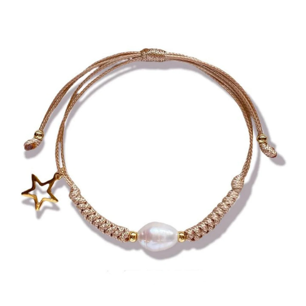 KKBEAD Star Charm Bracelet Women Braided Wax Rope Vintage Bracelet