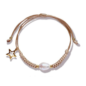 KKBEAD Star Charm Bracelet Women Braided Wax Rope Vintage Bracelet
