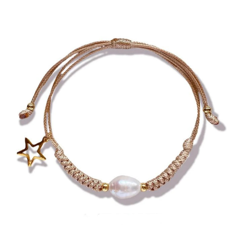 KKBEAD Star Charm Bracelet Women Braided Wax Rope Vintage Bracelet