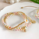 Colorful Beaded Stretch Bracelet for Women - Boho Style Jewelry Gift