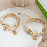 Colorful Beaded Stretch Bracelet for Women - Boho Style Jewelry Gift