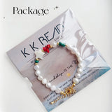 KKBEAD Stone Star Charm Bracelets for Girl Natural Freshwater Pearl Bracelet