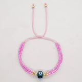 Multicolor Seed Beads Evil Eye Bracelet for Women
