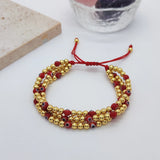 KKBEAD Evil Eye Bracelet Multilayer Beaded Jewelry 18K Plated Pulseras Femme