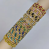 KKBEAD Evil Eye Bracelet Multilayer Beaded Jewelry 18K Plated Pulseras Femme