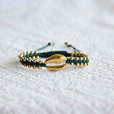 KKBEAD Vintage Braided Bracelets Shell Bracelet Pulseras