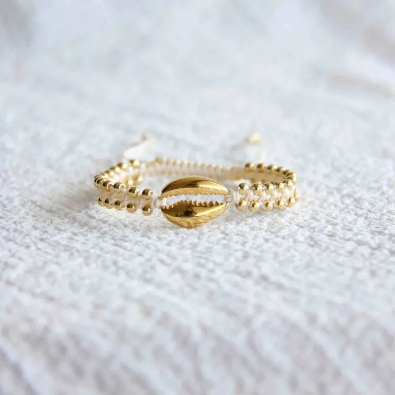 KKBEAD Vintage Braided Bracelets Shell Bracelet Pulseras