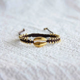 KKBEAD Vintage Braided Bracelets Shell Bracelet Pulseras
