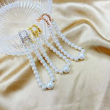 Adjustable Artificial Pearl Bangles Love Pearl Bracelet for Women Girl