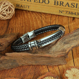 Personalized Retro Titanium Stainless Steel Braided Bracelet