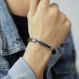 Personalized Retro Titanium Stainless Steel Braided Bracelet