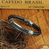 Personalized Retro Titanium Stainless Steel Braided Bracelet
