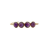 KKGEM 12mm Amethyst Bangle Bracelet, Adjustable
