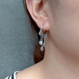 KKGEM 14mm Heart Crystal Hoop Earrings For Women Jewelry