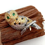 KKGEM Owl Brooch Pin - Bird CZ Brooch for sweater