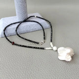 KKGEM Keshi Pearl Pendant Spinel Choker Necklace 21''