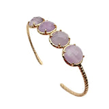 KKGEM 12mm Light Purple Amethyst Bangle Bracelet