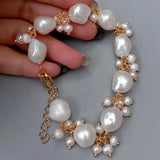 KKGEM Freshwater Baroque Pearl Bracelet - Wedding Birthday Wrap
