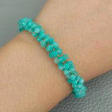 KKGEM 4mm Amazonite Round Bracelet Magnet Clasp