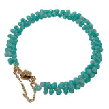 KKGEM 4mm Amazonite Round Bracelet Magnet Clasp