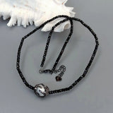 KKGEM Spinel Pearl Crystal Pave Necklace Gemstone Jewelry