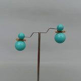 KKGEM 8.5-14mm Sea Shell Pearl Round Stud Earrings
