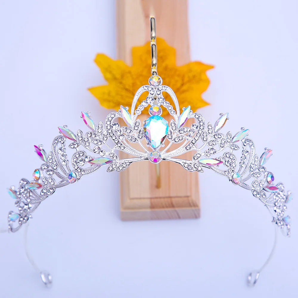 Vintage Rhinestones Crystal Tiaras Bridal Headpiece
