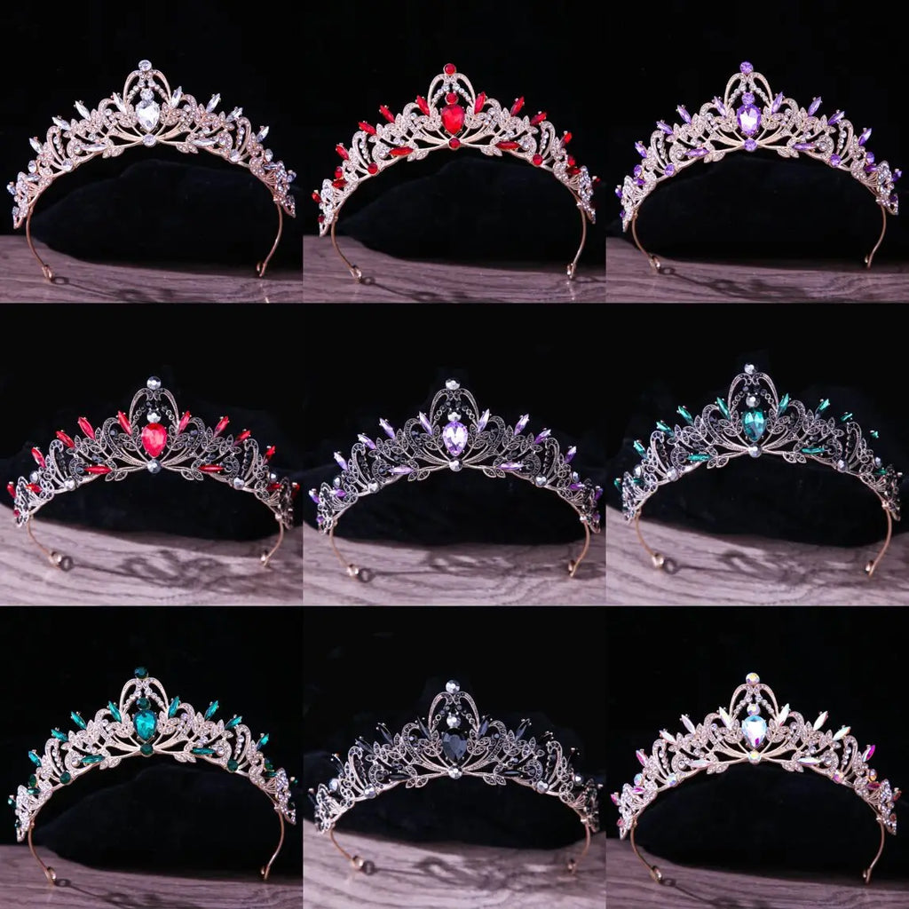 Vintage Rhinestones Crystal Tiaras Bridal Headpiece