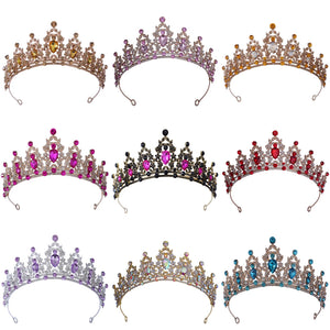 18 Colors Princess Crystal Tiaras Crowns Headband Kid Girls Love Bridal Prom Cro