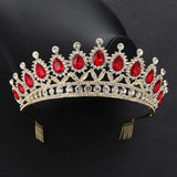 Baroque Rhinestone Beaded Headband Tiara Bride Crown Wedding Hair Ornaments