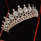 Baroque Rhinestone Beaded Headband Tiara Bride Crown Wedding Hair Ornaments