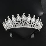 Baroque Rhinestone Beaded Headband Tiara Bride Crown Wedding Hair Ornaments