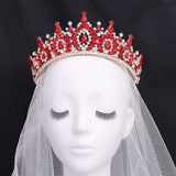 Baroque Queen Crystal Crown Bridal Tiara Wedding Hair Jewelry