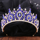 Baroque Queen Crystal Crown Bridal Tiara Wedding Hair Jewelry