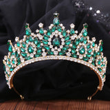 Baroque Queen Crystal Crown Bridal Tiara Wedding Hair Jewelry