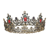 Colorful Crystal Rhinestone Queen Crown Tiara for Women