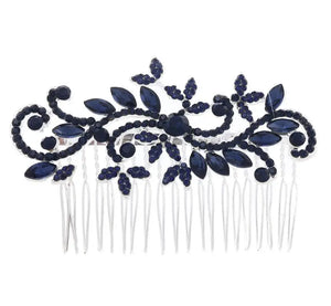Crystal Leaves Wedding Hair Comb Clip Rhinestone Headdress