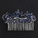 Crystal Leaves Wedding Hair Comb Clip Rhinestone Headdress